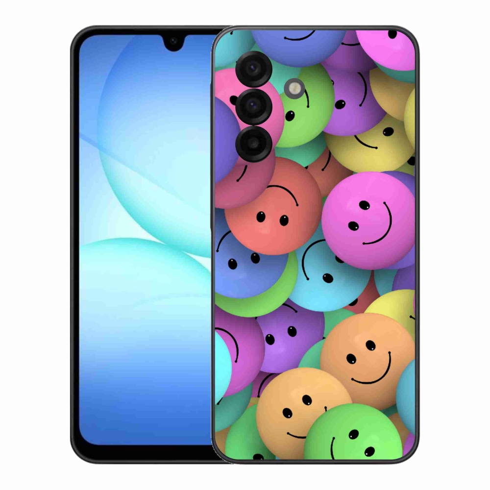 Gelový kryt mmCase na Samsung Galaxy A17 4G/5G - barevní smajlíci