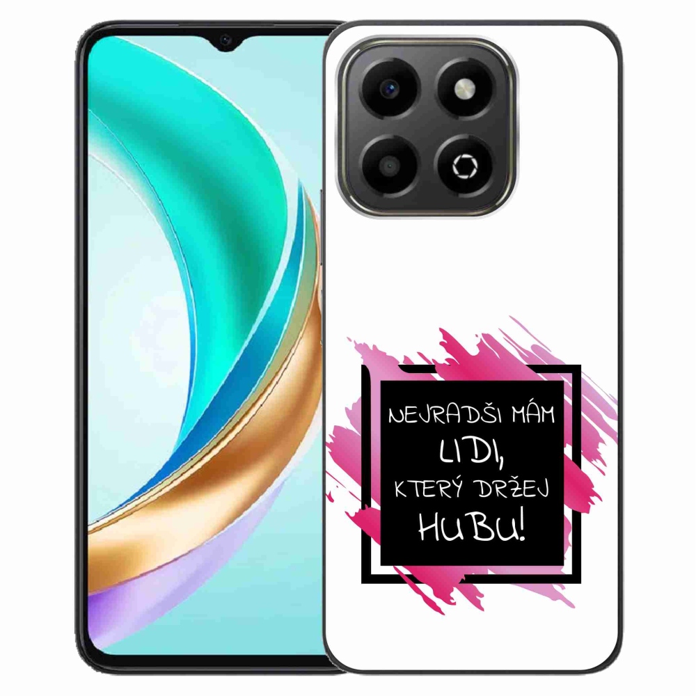 Gelový kryt mmCase na Honor X6b - vtipný text 7 černobílé pozadí