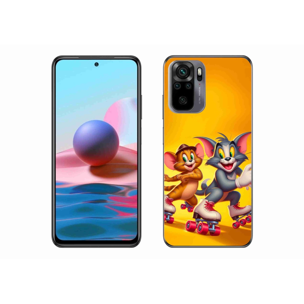 Gelový kryt mmCase na Xiaomi Redmi Note 10 4G - tom a jerry