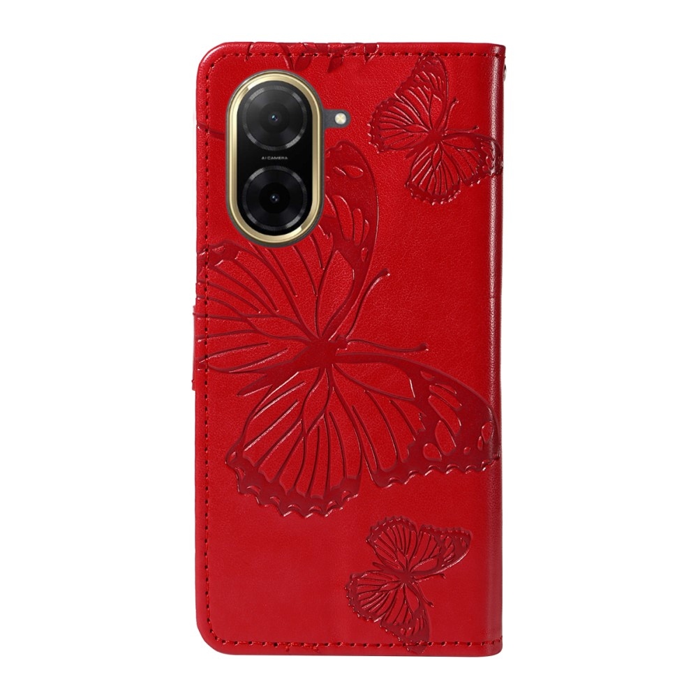 Big Butterfly knížkové pouzdro na Xiaomi Redmi A5 (171.7x77.8x8.3mm) - červené