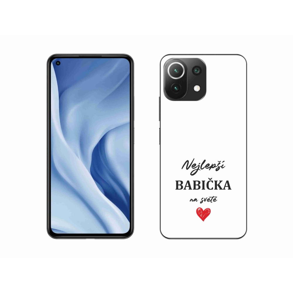 Gelový kryt mmCase na Xiaomi 11 Lite 5G NE - nejlepší babička 1 bílé pozadí