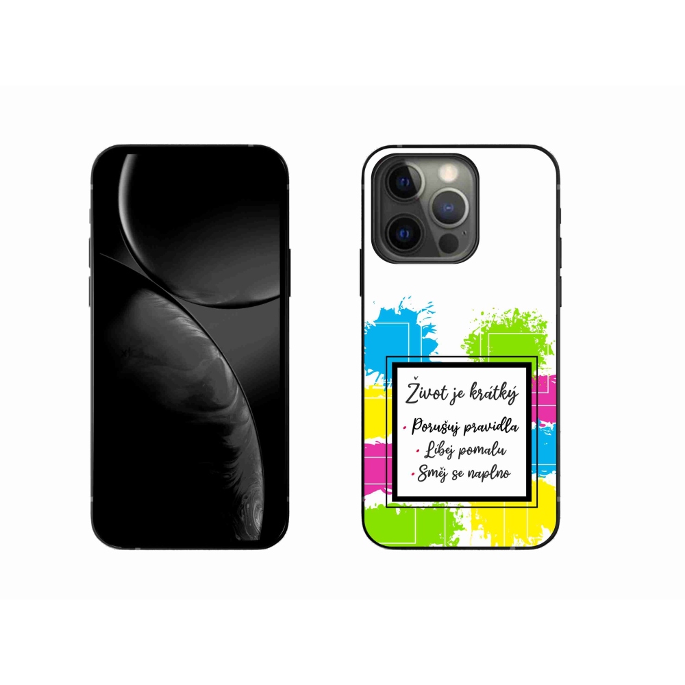 Gelový kryt mmCase na iPhone 13 Pro 6.1 - citát 5 bílé pozadí