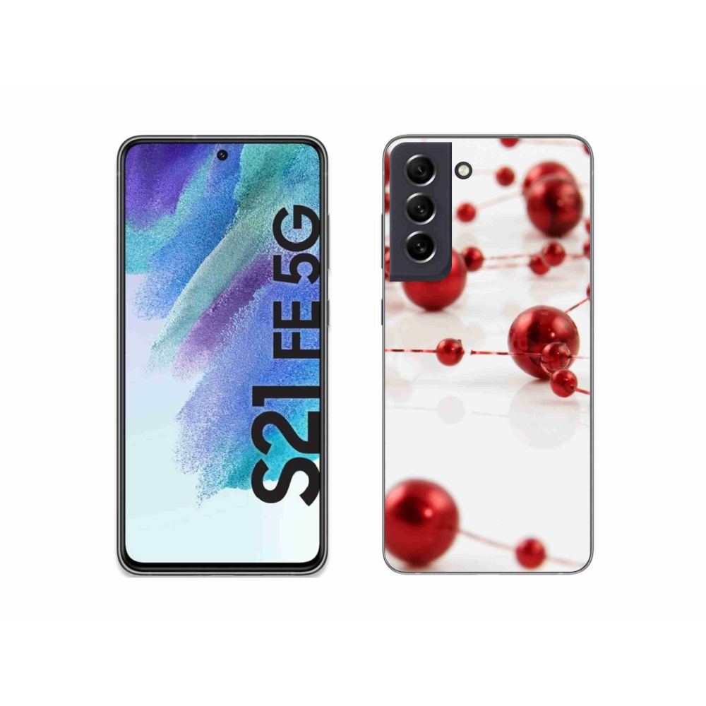 Gelový kryt mmCase na Samsung Galaxy S21 FE 5G - vánoční řetěz