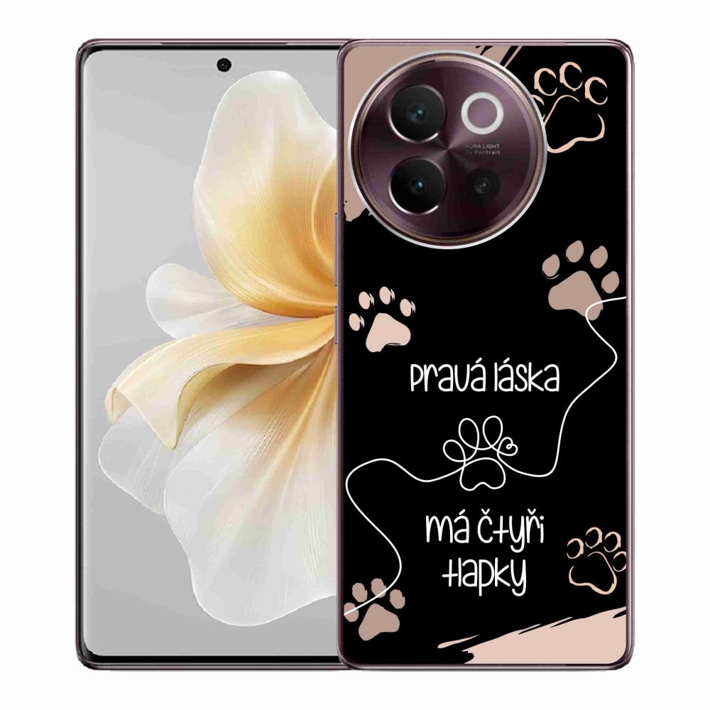 Gelový kryt mmCase na Vivo V40 Lite 5G - psí motiv 1 černé pozadí