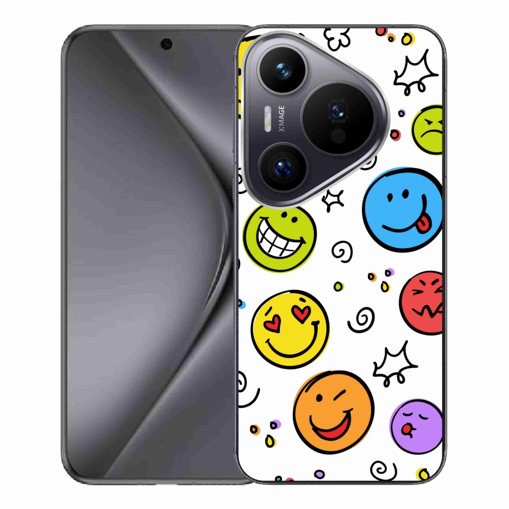 Gelový kryt mmCase na Huawei Pura 70 Pro - smajlíci