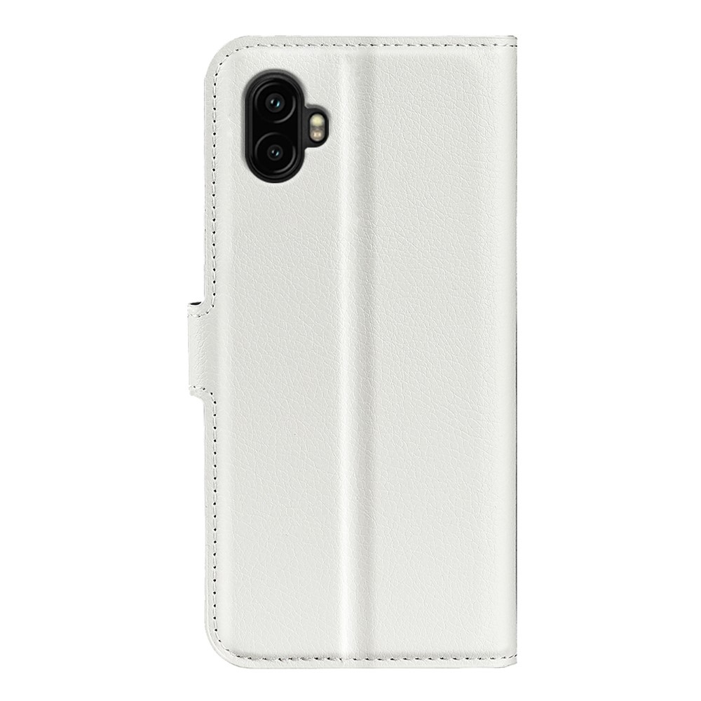 Litchi knížkové pouzdro na Samsung Galaxy Xcover 7 Pro - bílé