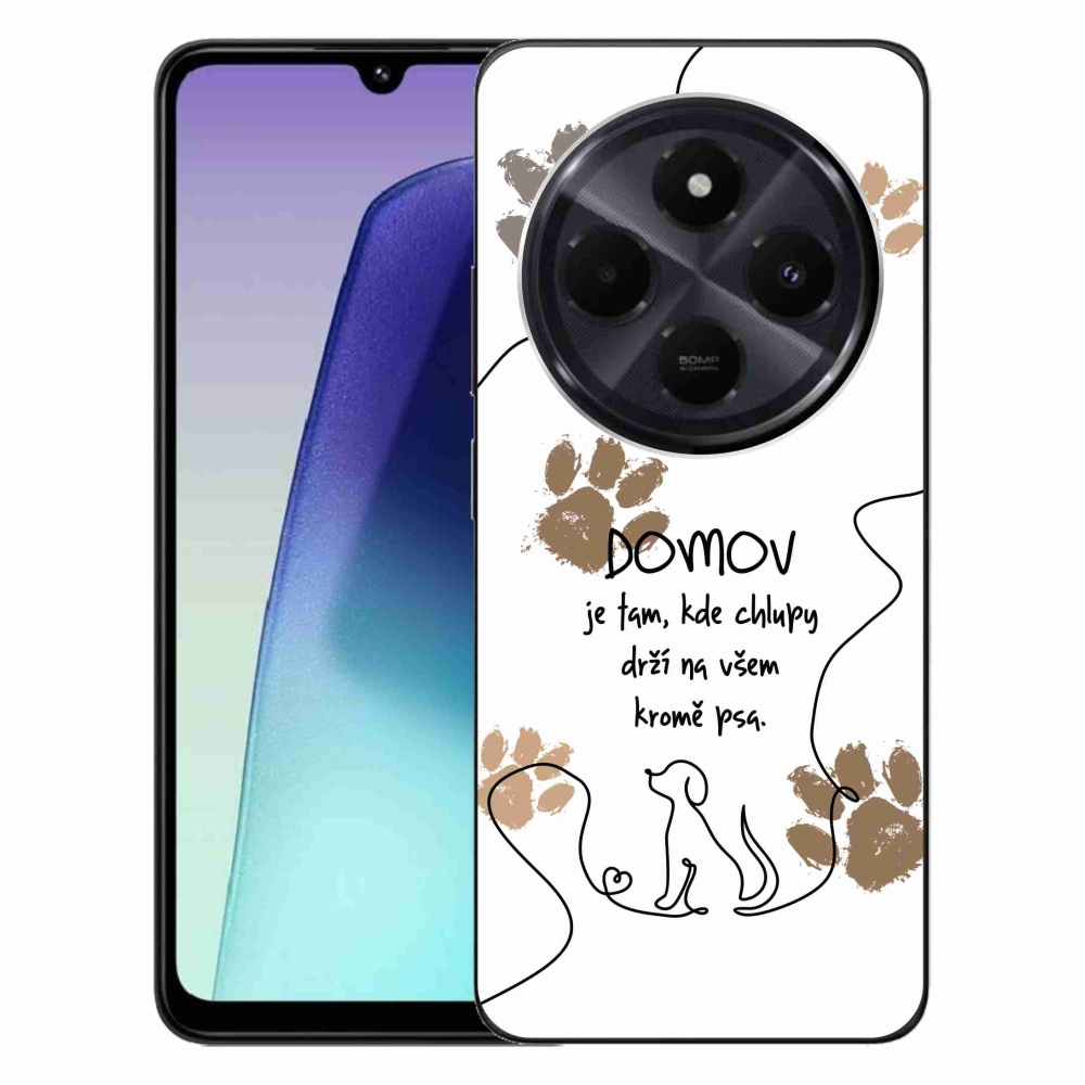 Gelový kryt mmCase na Xiaomi Redmi 14C/Poco C75 - psí motiv bílé pozadí