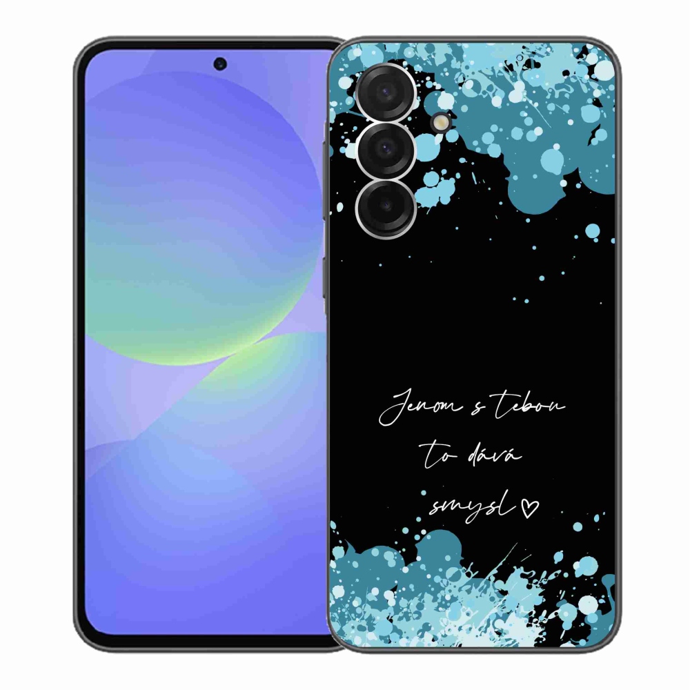 Gelový kryt mmCase na Samsung Galaxy A36 5G - zamilovaný text černé pozadí