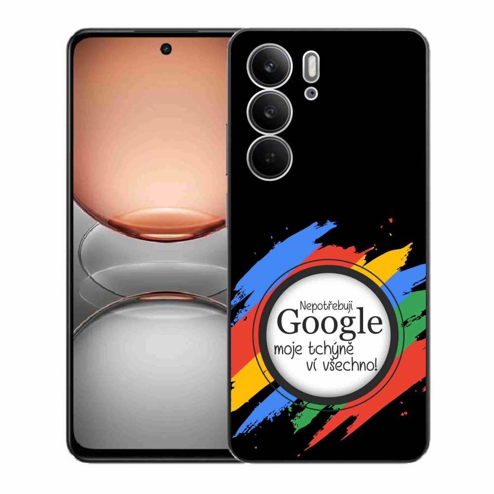Gelový kryt mmCase na Realme C75 - tchýně ví všechno černé pozadí