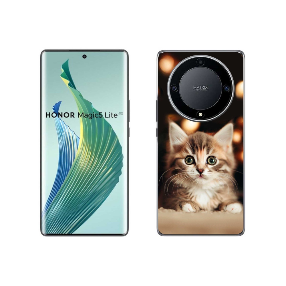 Gelový kryt mmCase na Honor Magic 5 Lite 5G - roztomilé kotě 2