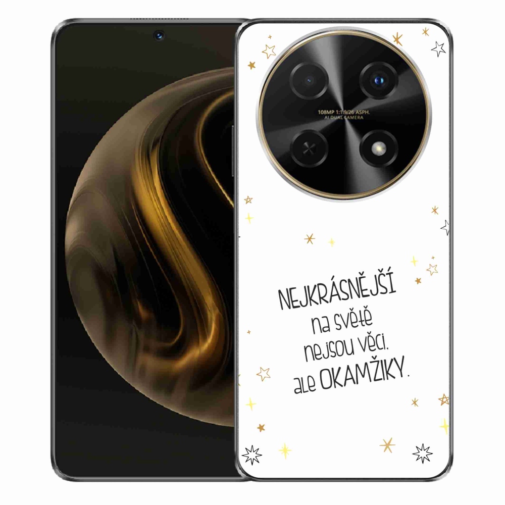 Gelový kryt mmCase na Huawei Nova 12i - citát 4 bílé pozadí