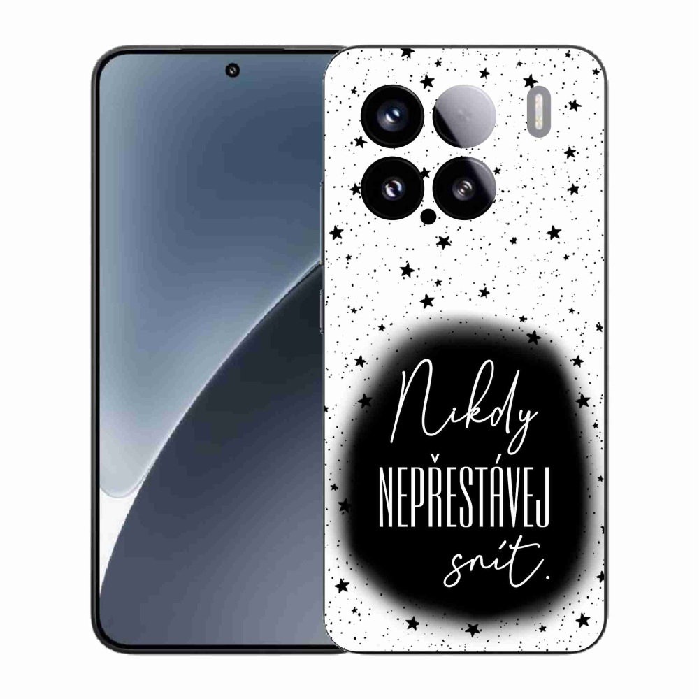 Gelový kryt mmCase na Xiaomi 15 - citát 1 černobílé pozadí