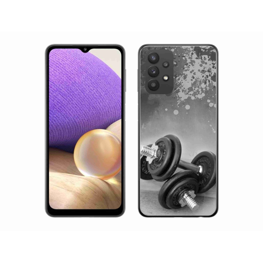 Gelový kryt mmCase na Samsung Galaxy A32 5G - činky 1