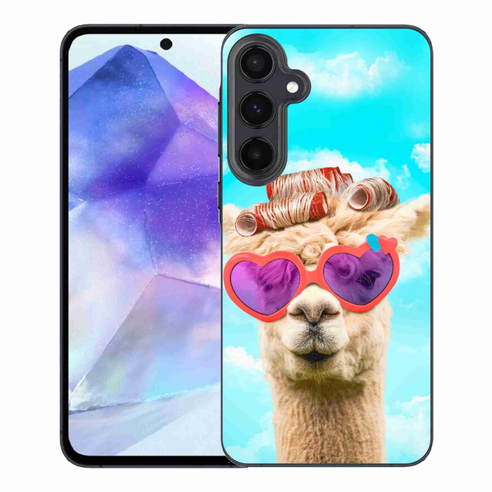 Gelový kryt mmCase na Samsung Galaxy A55 5G - lama s brýlemi