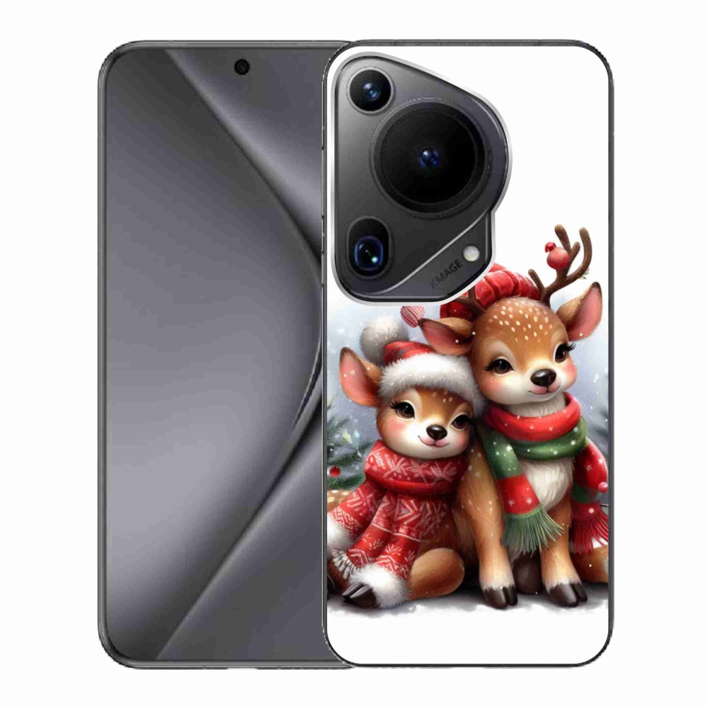 Gelový kryt mmCase na Huawei Pura 70 Ultra - vánoční sobi