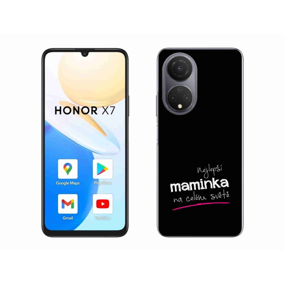Gelový kryt mmCase na Honor X7 - nejlepší maminka 4 černé pozadí
