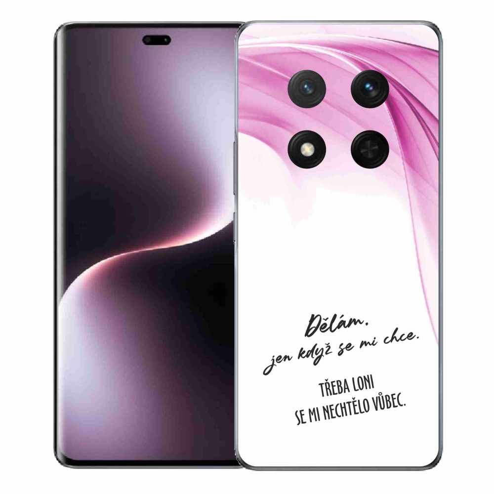 Gelový kryt mmCase na Honor Magic 7 Lite 5G - vtipný text 12 bílé pozadí