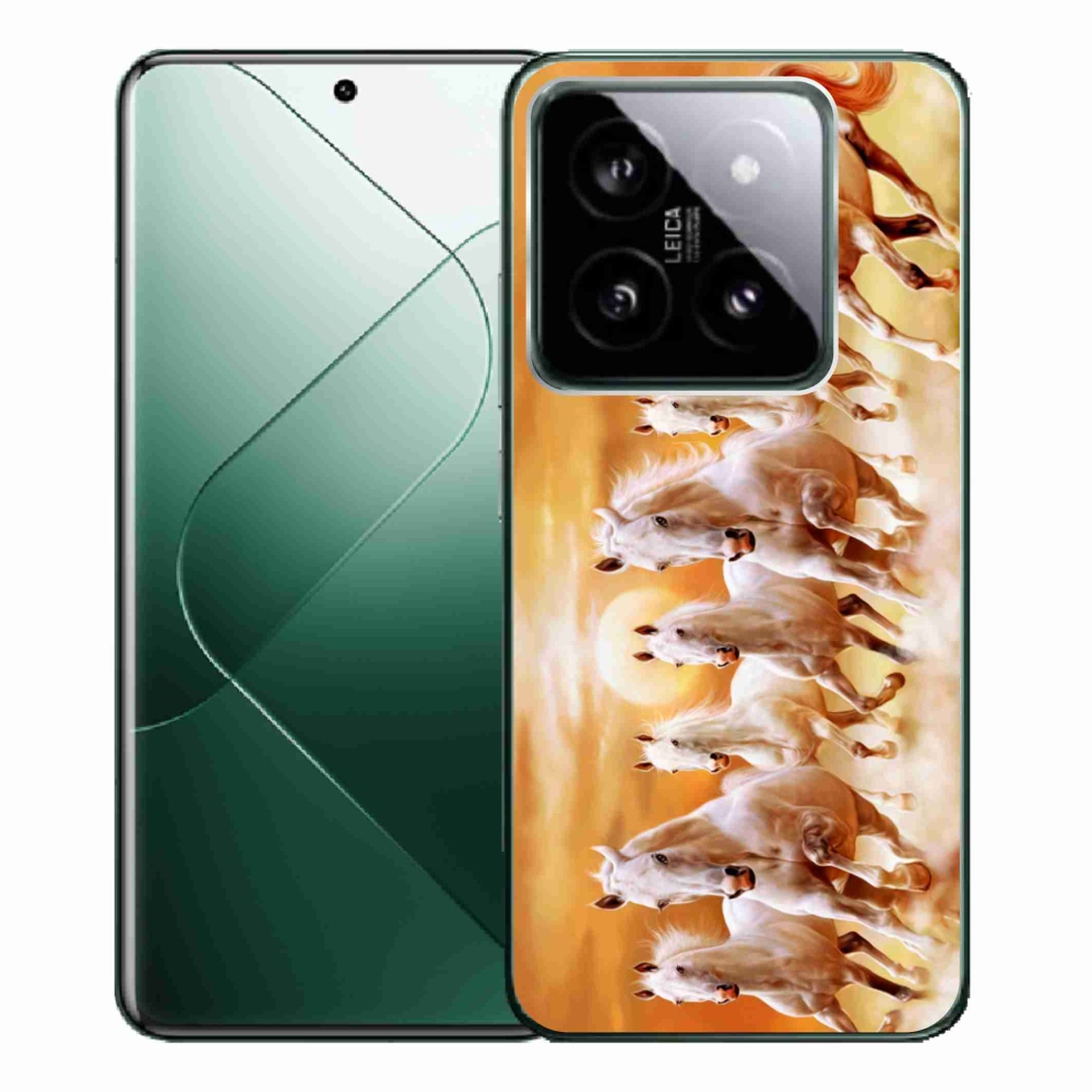 Gelový obal mmCase na Xiaomi 14 Pro - koně 2