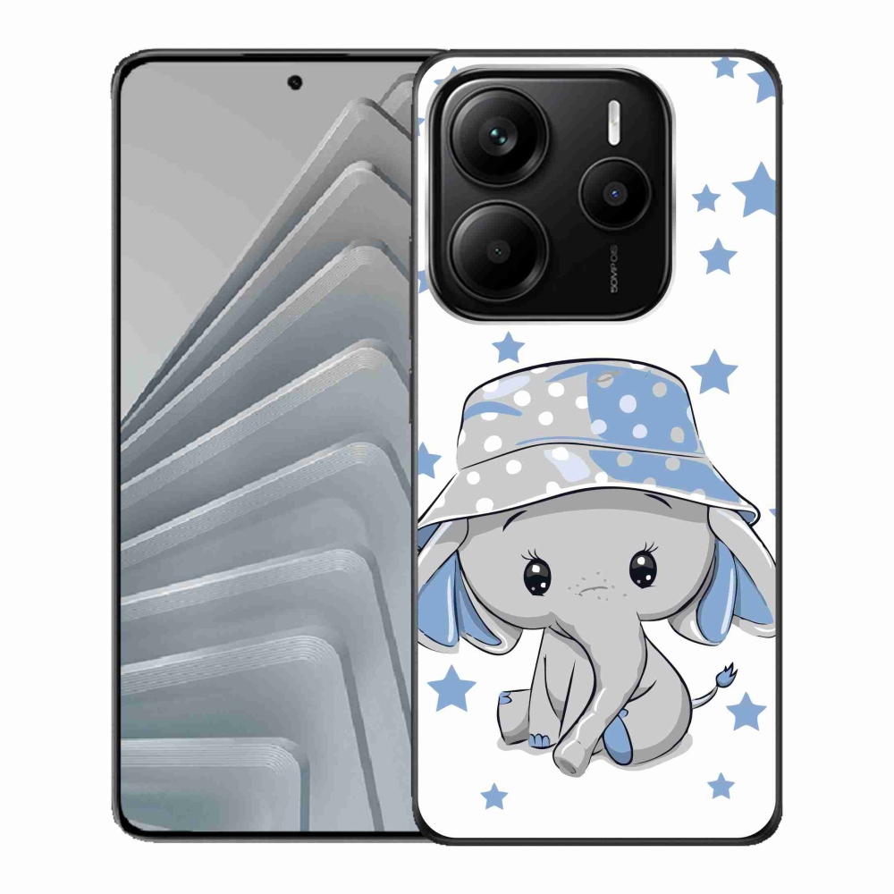 Gelový kryt mmCase na Xiaomi Redmi Note 14 5G - modrý slon