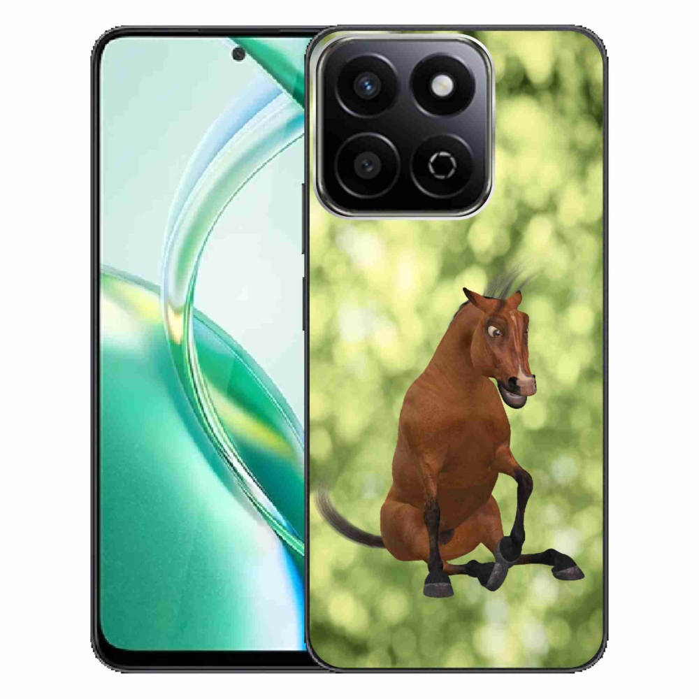 Gelový kryt mmCase na Honor 200 Smart 5G - hnědý kreslený kůň 1
