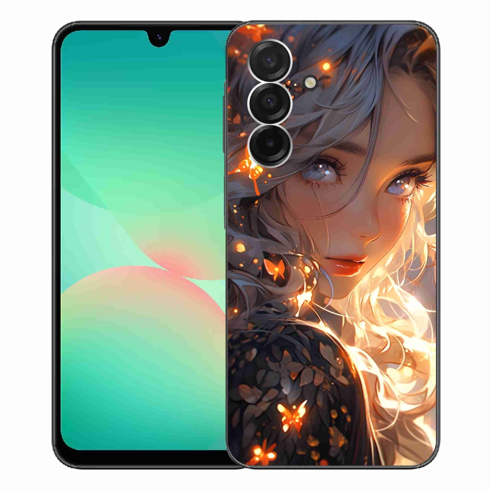 Gelový kryt mmCase na Samsung Galaxy A26 5G - dívka a motýli