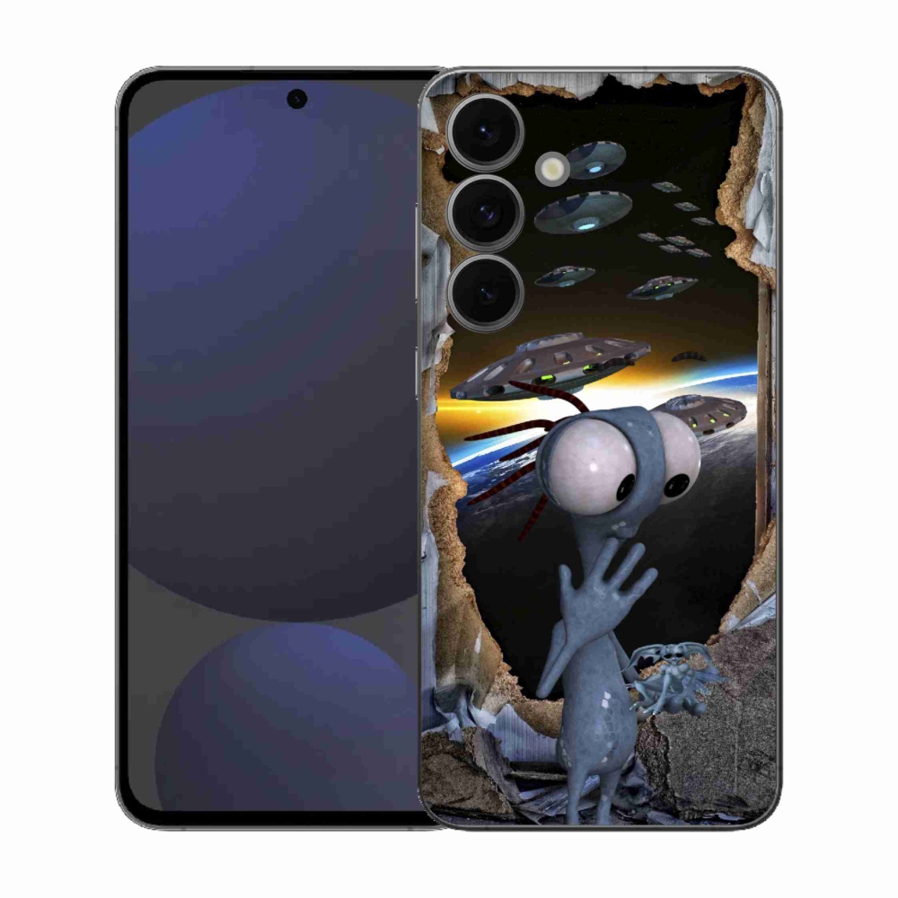 Gelový kryt mmCase na Samsung Galaxy S25 FE - mimozemšťan