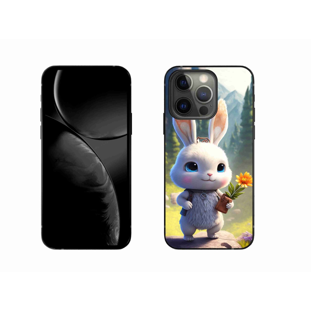 Gelový kryt mmCase na iPhone 13 Pro - roztomilý králíček