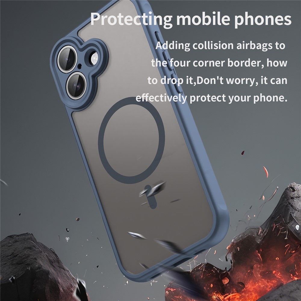Case matný gelový obal s MagSafe na iPhone 17 - modrý
