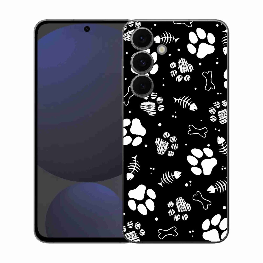 Gelový kryt mmCase na Samsung Galaxy S25 FE - psí tlapky