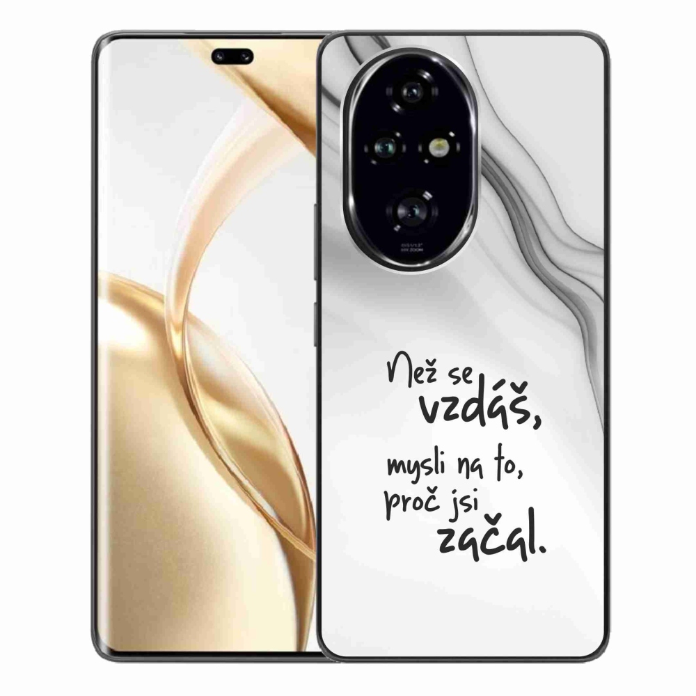 Gelový kryt mmCase na Honor 200 Pro 5G - citát 2 bílé pozadí