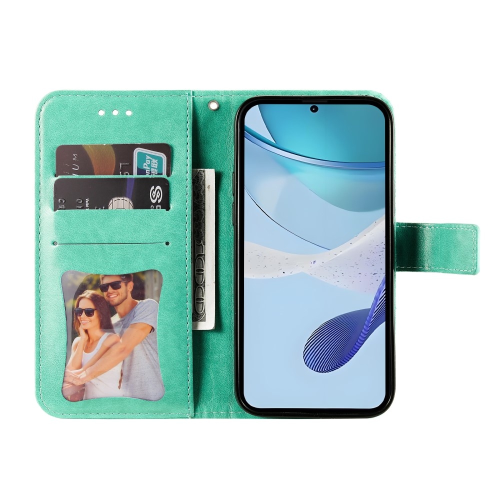 Mandala knížkové pouzdro na Realme C75 - modrozelené