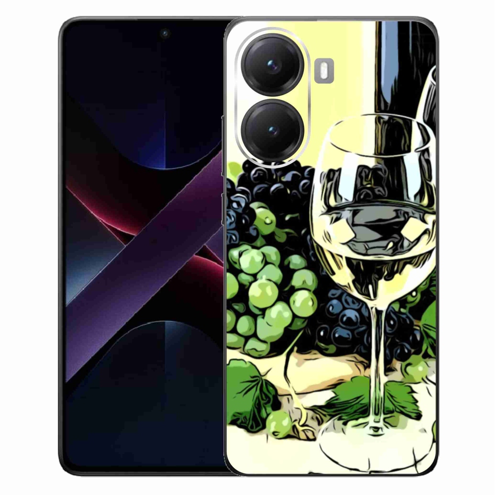 Gelový kryt mmCase na Xiaomi Poco X7 Pro 5G - sklenka vína