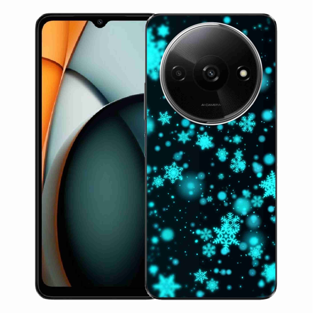 Gelový kryt mmCase na Xiaomi Redmi A3 - sněhové vločky 1