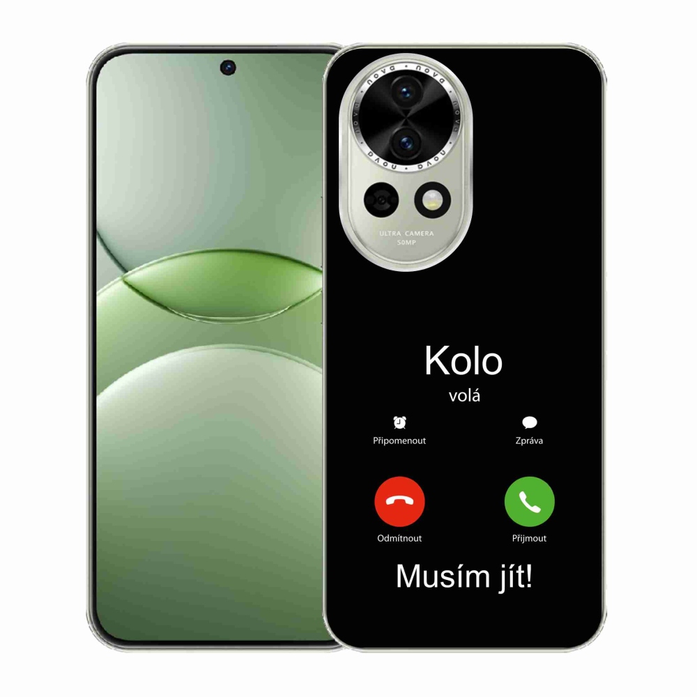 Gelový kryt mmCase na Huawei Nova 13 5G - kolo volá černé pozadí