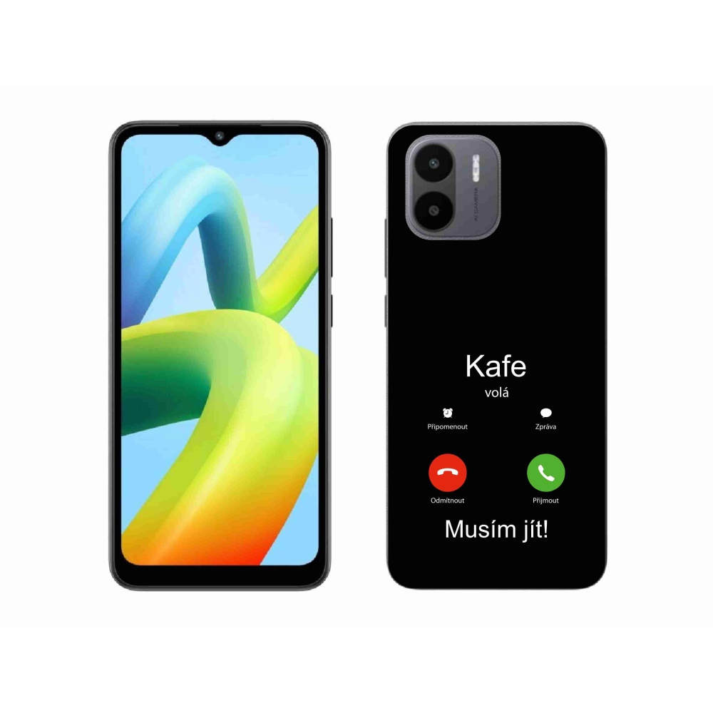 Gelový kryt mmCase na Xiaomi Redmi A1 - kafe volá černé pozadí