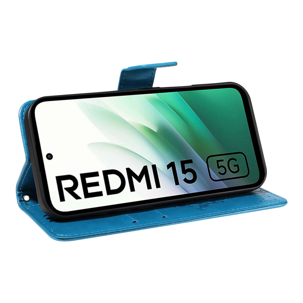 Trees knížkové pouzdro na Xiaomi Redmi 15 4G (171mm) - modré