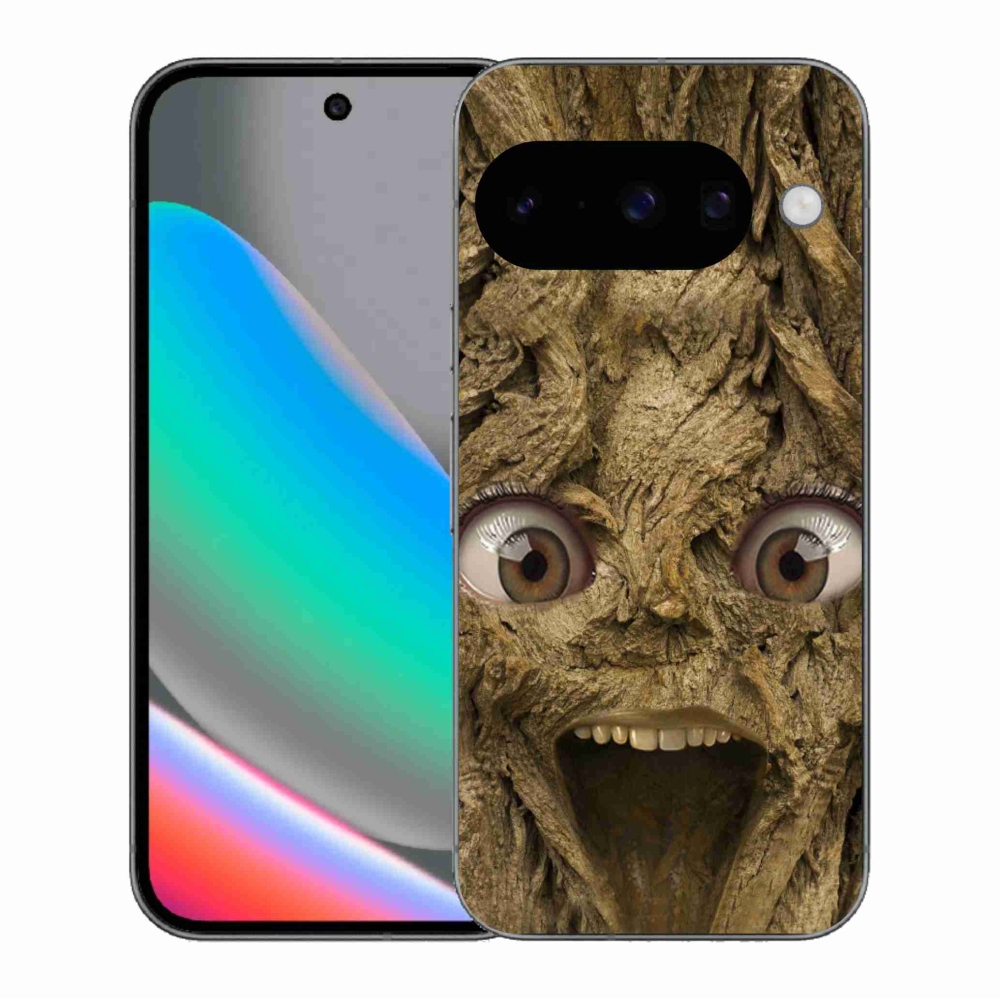 Gelový kryt mmCase na Google Pixel 10 - veselý strom s očima
