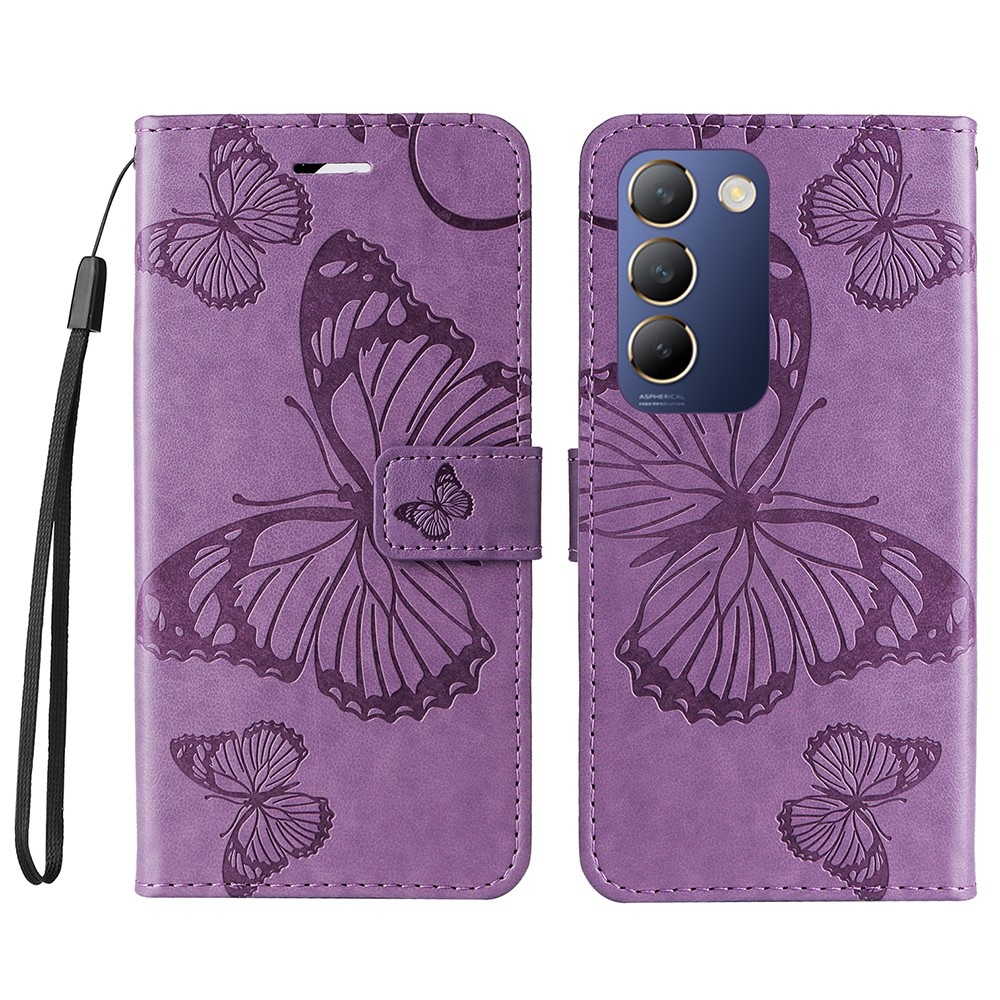 Big Butterfly knížkové pouzdro na Vivo V40 SE 4G/5G - fialové