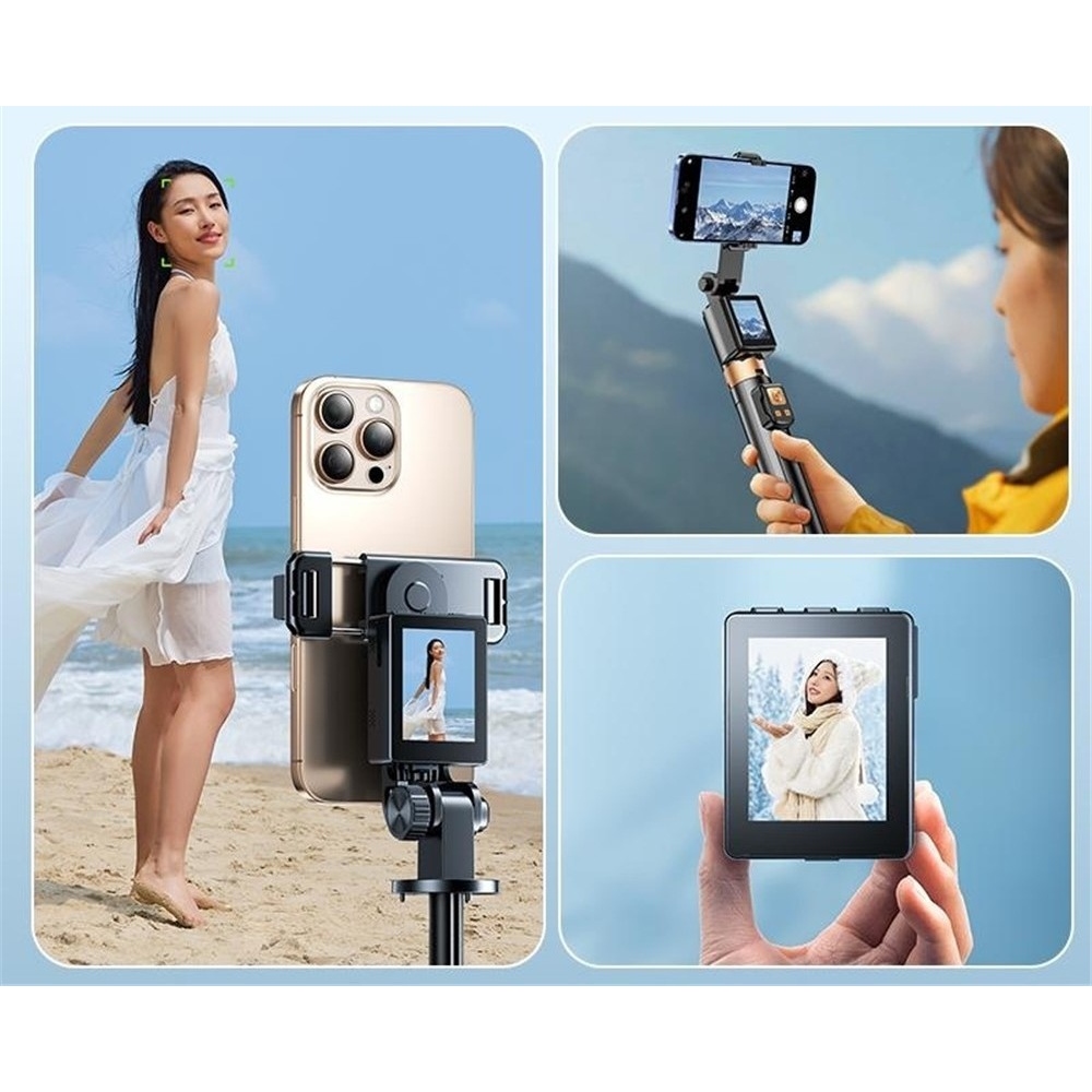 CL07 selfie tyč se stativem a displejem 1,7 m