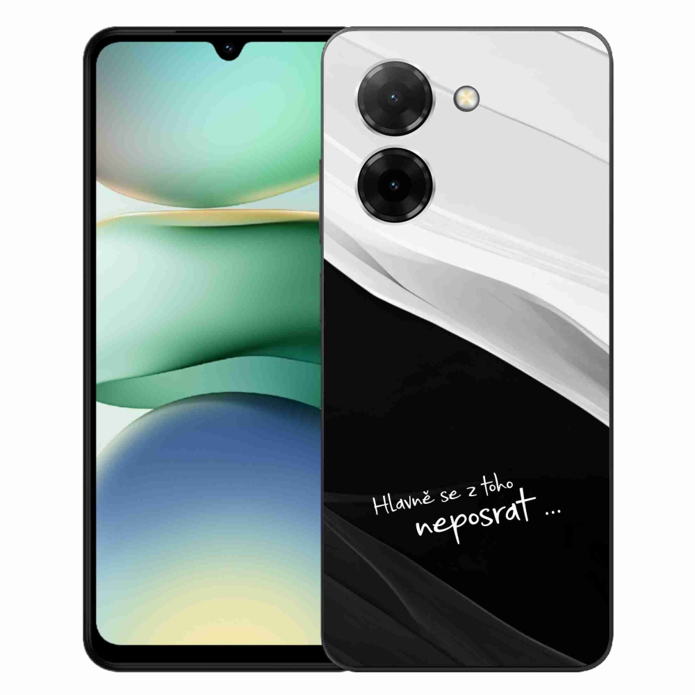 Gelový kryt mmCase na Xiaomi Redmi A5 (173.45x79.35x8.45mm) - vtipný text 13 černobílé pozadí