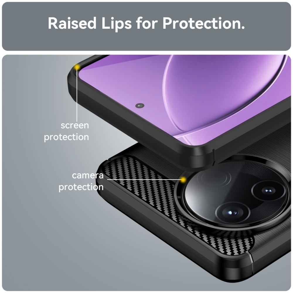 Carbon odolný gelový obal na Xiaomi Poco F7 Pro - černý