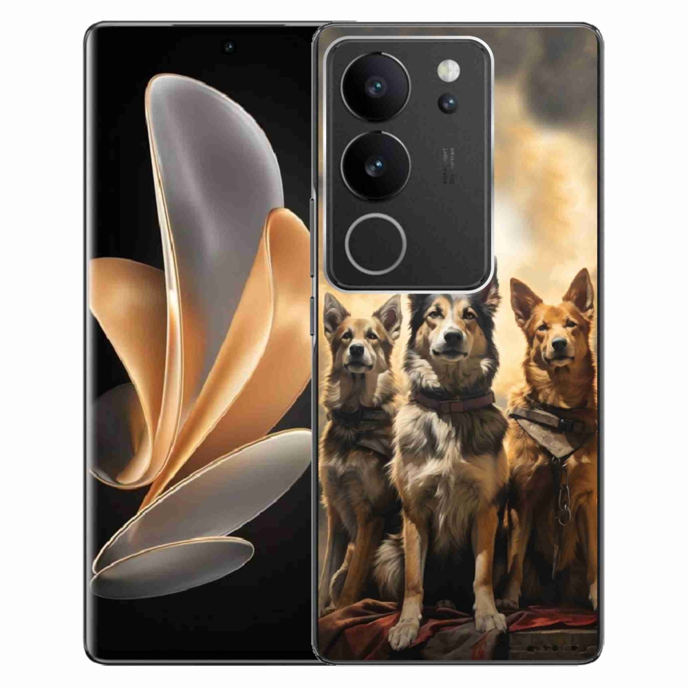 Gelový kryt mmCase na Vivo V29 5G - tři psi