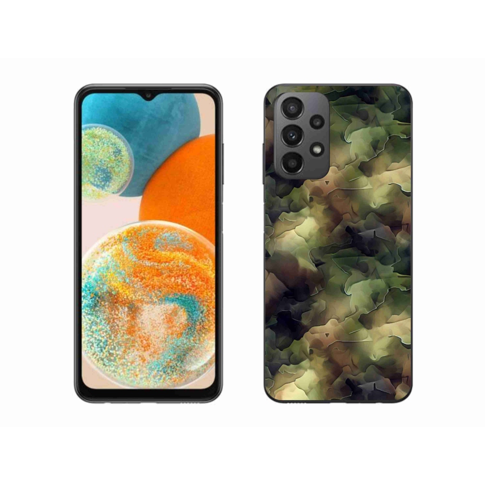Gelový kryt mmCase na Samsung Galaxy A23 4G/5G - maskáčový vzor 10