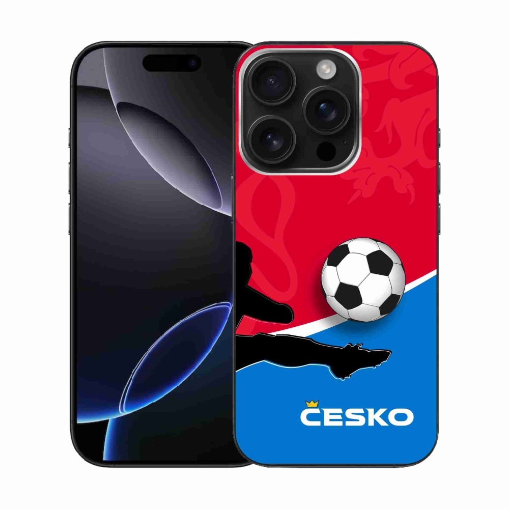 Gelový kryt mmCase na iPhone 16 Pro - fotbal Česko 2
