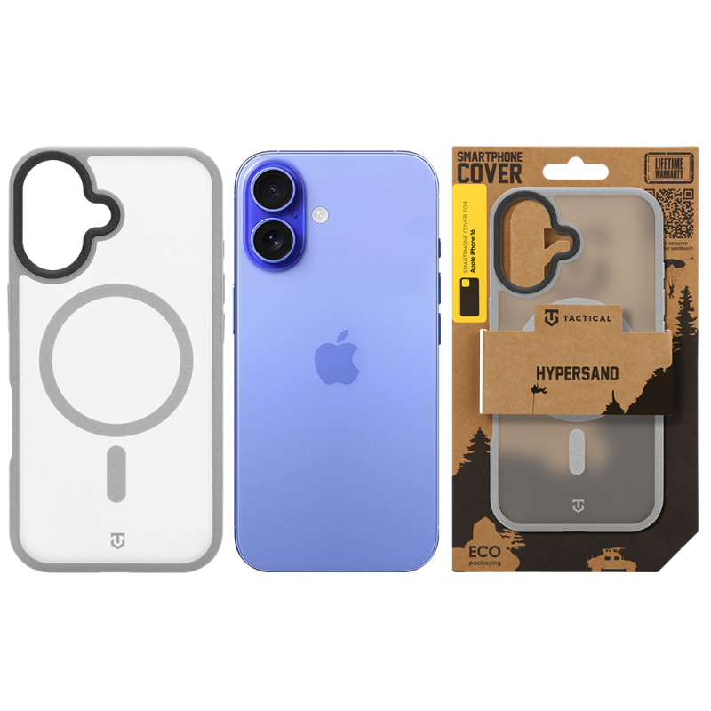 Tactical MagForce Hypersand Kryt pro Apple iPhone 16 Light Grey