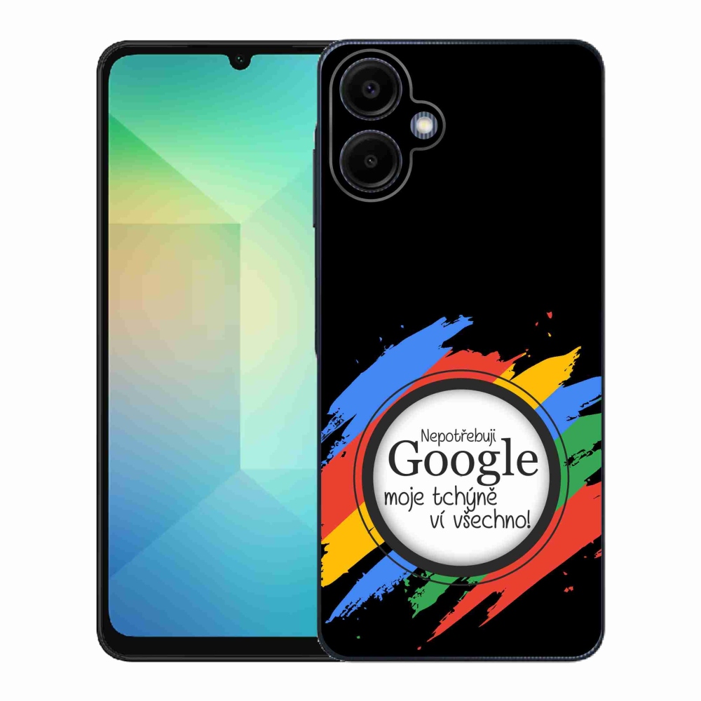 Gelový kryt mmCase na Samsung Galaxy A06 4G - tchýně ví všechno černé pozadí