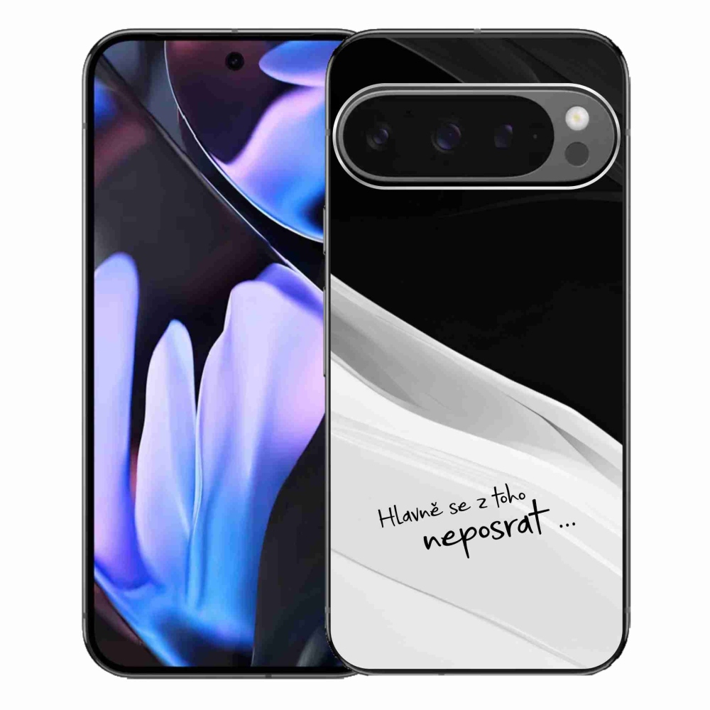 Gelový kryt mmCase na Google Pixel 9 Pro XL - vtipný text 13 bíločerné pozadí