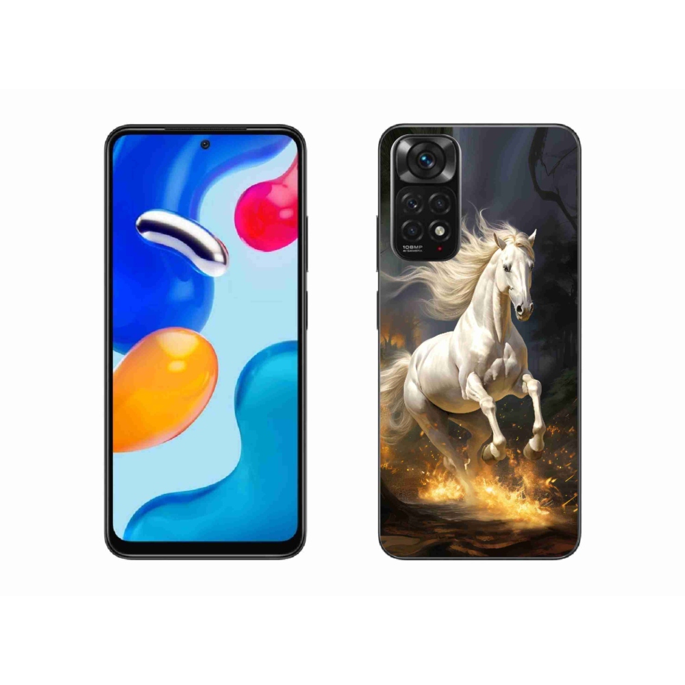 Gelový kryt mmCase na Xiaomi Redmi Note 11S 4G - bílý kůň 2