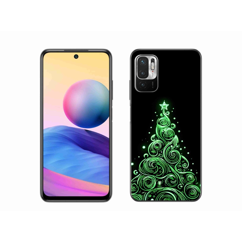 Gelový kryt mmCase na Xiaomi Redmi Note 10 5G - neonový vánoční stromek 3