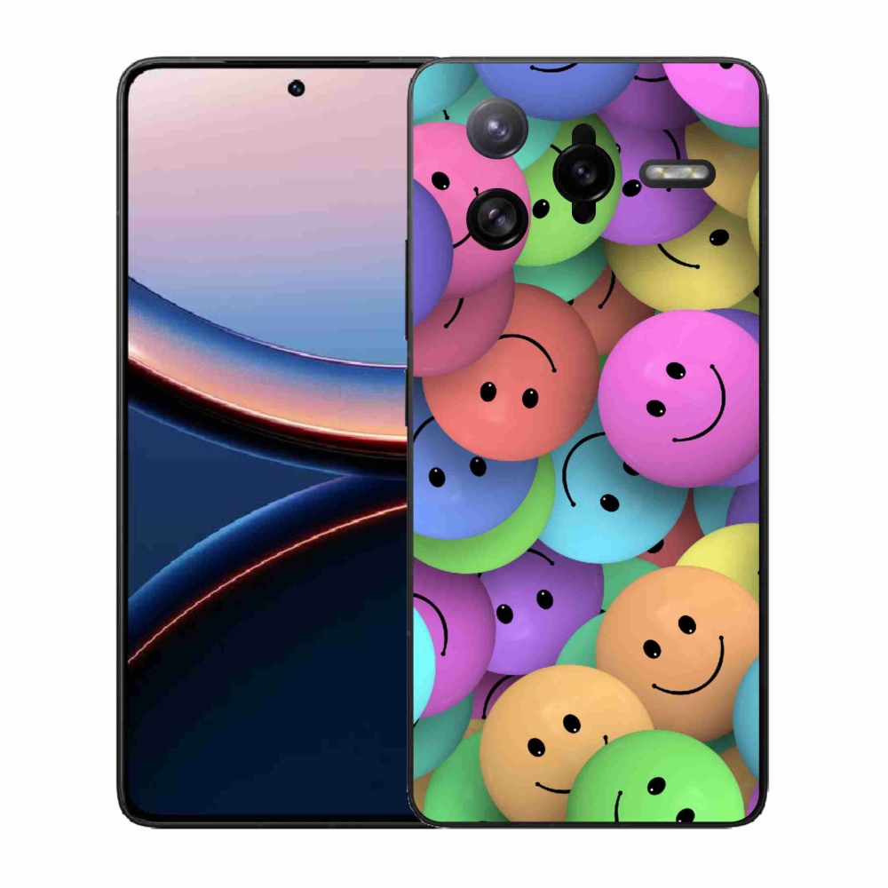 Gelový kryt mmCase na Xiaomi Poco F7 Ultra - barevní smajlíci